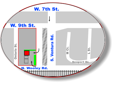 W. 7th St. W. 9th St. N. Wooley Rd. Ontario St. Piedmont St. S. Ventura Rd. M Ct. L St. Seaport Dr.